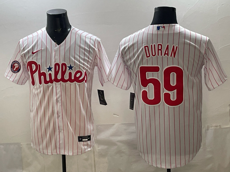 Men 2026 Philadelphia Phillies #59 Duran White Game Nike MLB Jersey 005